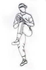 Baseball Pitcher Metal Wall Decor