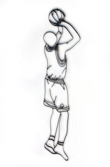 Metal Basketball Wall Decor and Basketball Player Art