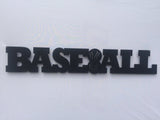 Baseball Word Metal Sign