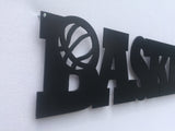 Basketball Word Metal Sign