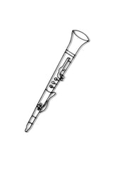 Metal clarinet wall decor