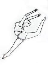 Female gymnast metal wall decor