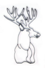 Deer Head Metal Wall Decor and Wall Art Sculpture