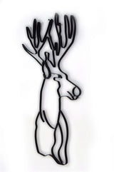 Deer Head Metal Wall Decor and Wall Art Sculpture
