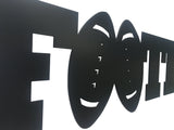 Football Word Metal Sign