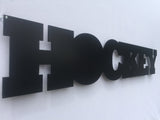 Hockey Word Metal Sign