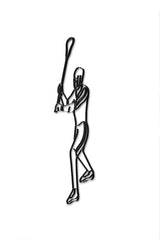 Side view of Metal Lacrosse wall art decor male player