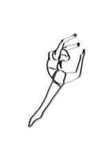 Side view of metal dancer wall art and decor
