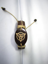 leather Celtic trinity bracelet