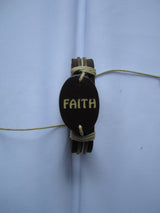 leather faith bracelet