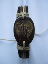 leather tribal cross bracelet