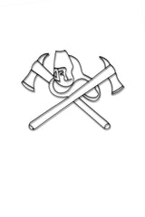 metal fireman symbol wall art and decor