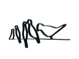 Five birds on a wire metal wall art
