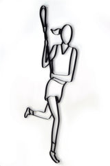 Women's Lacrosse Metal Wall Decor and Wall Art Sculpture