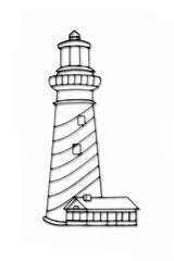 Metal Light House wall art and decor