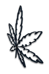 Pot Leaf metal Art side view