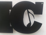 Music Word Metal Sign