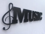 Music Word Metal Sign