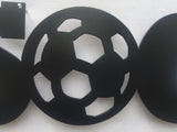 Soccer Word Metal Sign