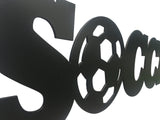 Soccer Word Metal Sign