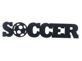 Soccer Word Metal Sign