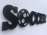 Soccer Word Metal Sign