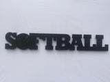 Softball Word Metal Sign