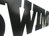 Swimming Word Metal Sign
