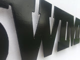 Swimming Word Metal Sign