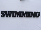 Swimming Word Metal Sign
