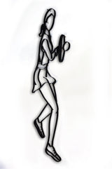 Women's Tennis Metal Wall Decor and Wall Art Sculpture