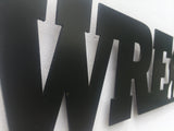 Wrestler Word Metal Sign