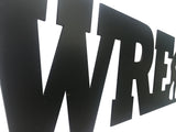 Wrestler Word Metal Sign