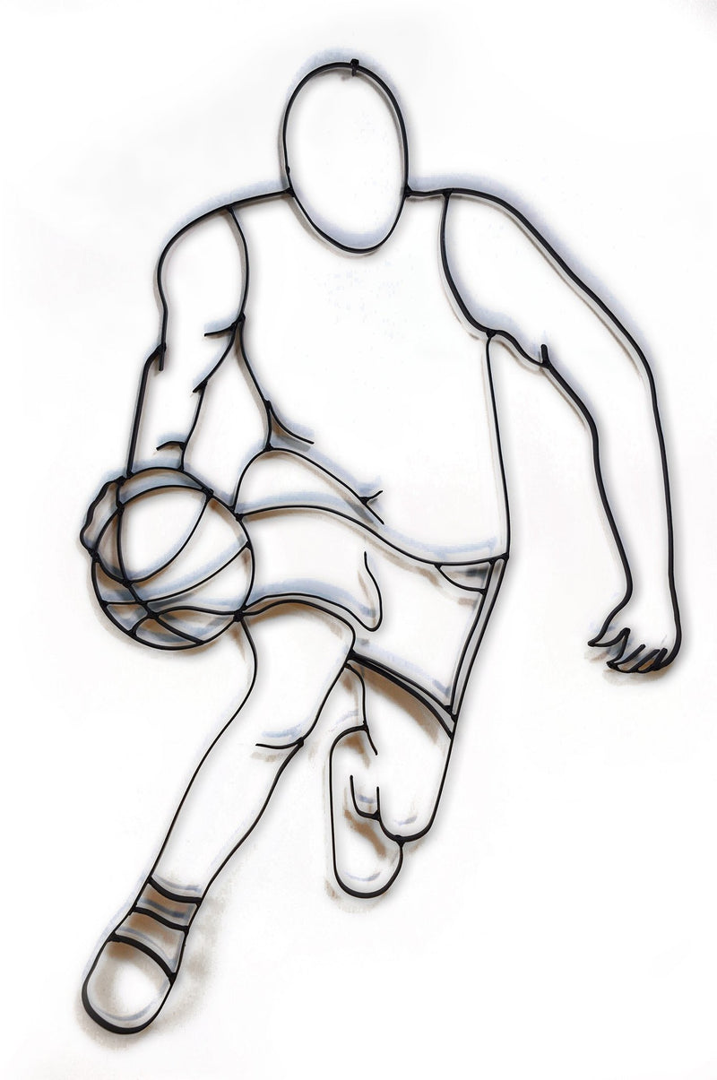 Basketball Metal Wall Decor and Basketball Player Wall Art