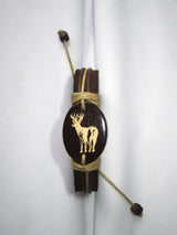 leather deer bracelet