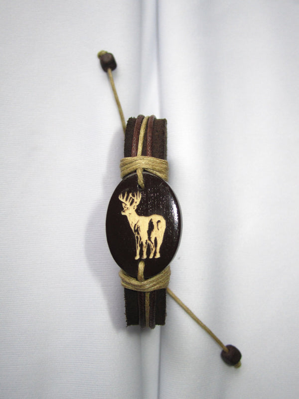 leather deer bracelet