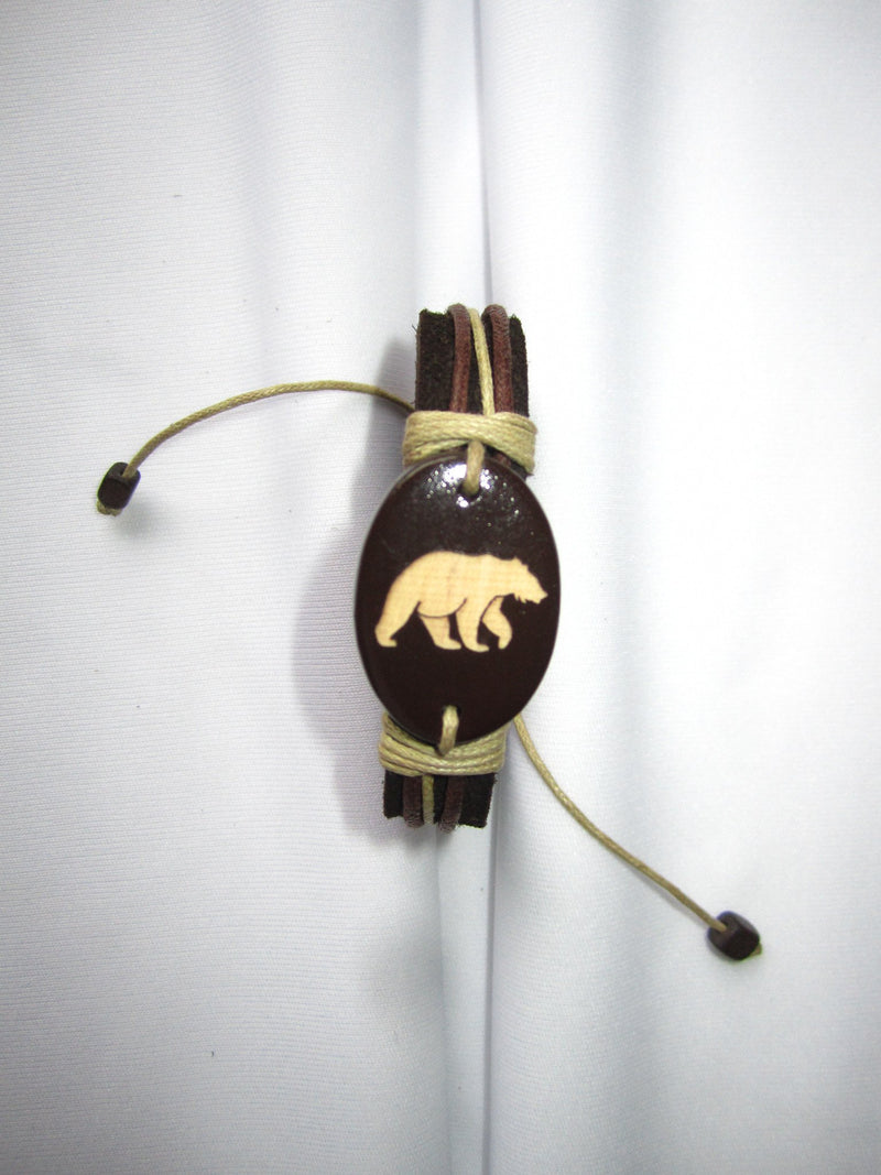 leather bear bracelet