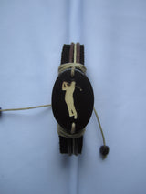 leather golf bracelet