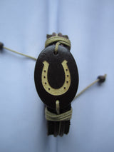 leather horseshoe bracelet