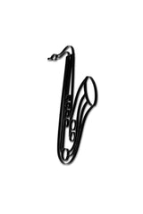 Side view of Trombone metal wall art and decor