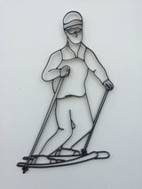 Snow Skiing Metal Wall Decor and Wall Art Sculpture